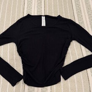 ALO yoga Black  Ribbed Long Sleeve Top